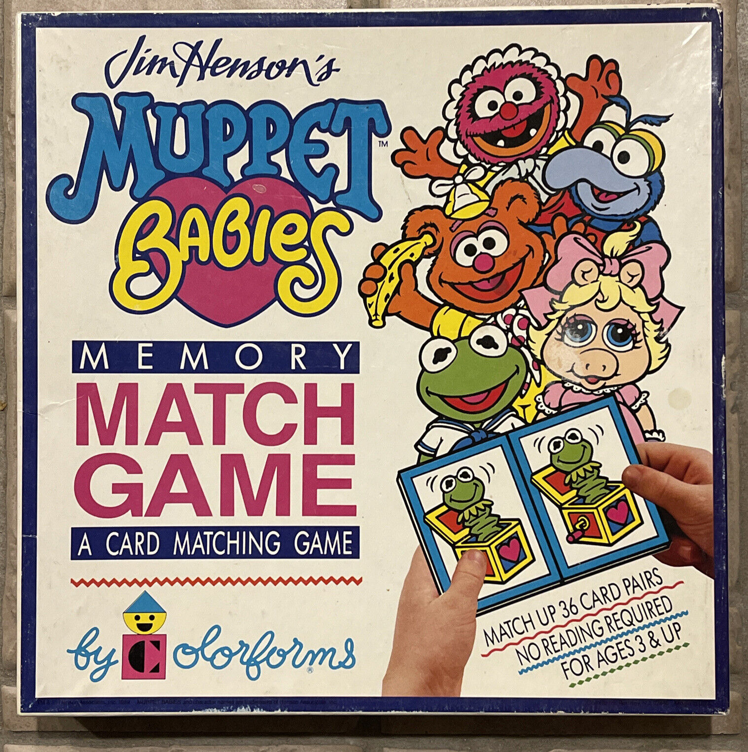 Jim Henson’s Muppet Babies Memory Match Game 1989 by Colorforms Complete