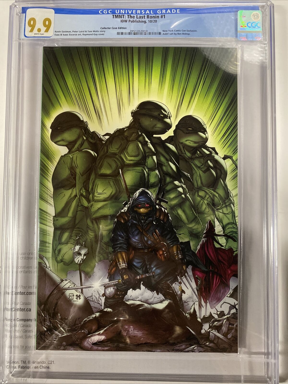 TMNT: THE LAST RONIN #1 CGC 9.9 NY Con Exclusive 2020 Rare Limited To 450 🔥🍕🔥