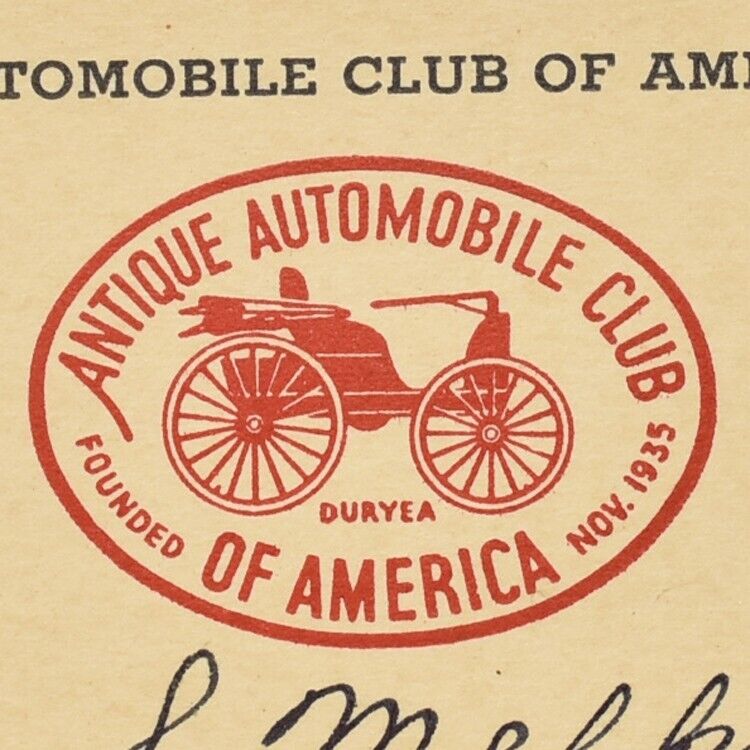 1954 Antique Automobile Club AACA Membership Mihran Melkonian Iroquois New York