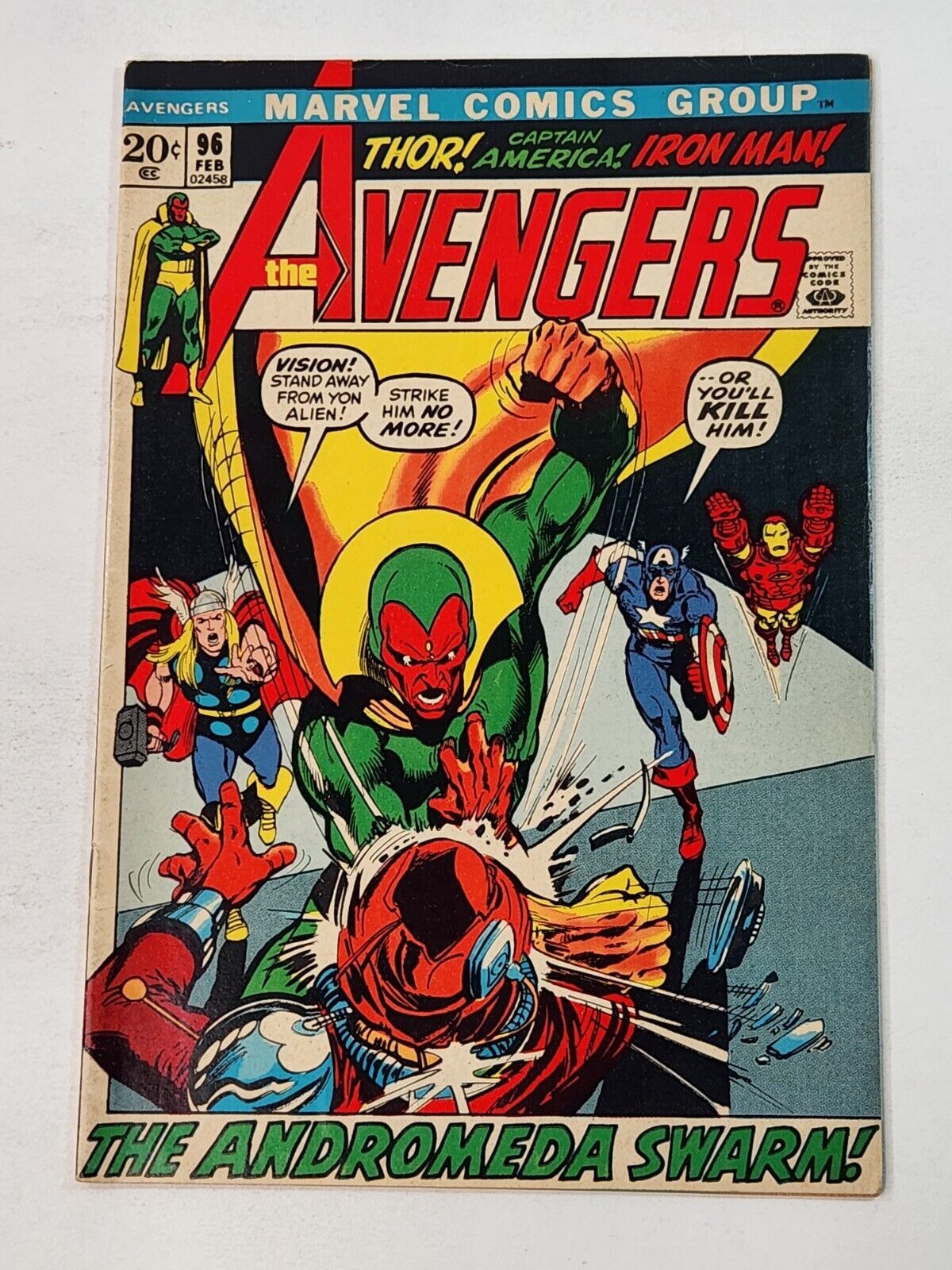 Avengers 96 Neal Adams Cover & Art Kree/Skrull War Pt 8 Bronze Age 1972