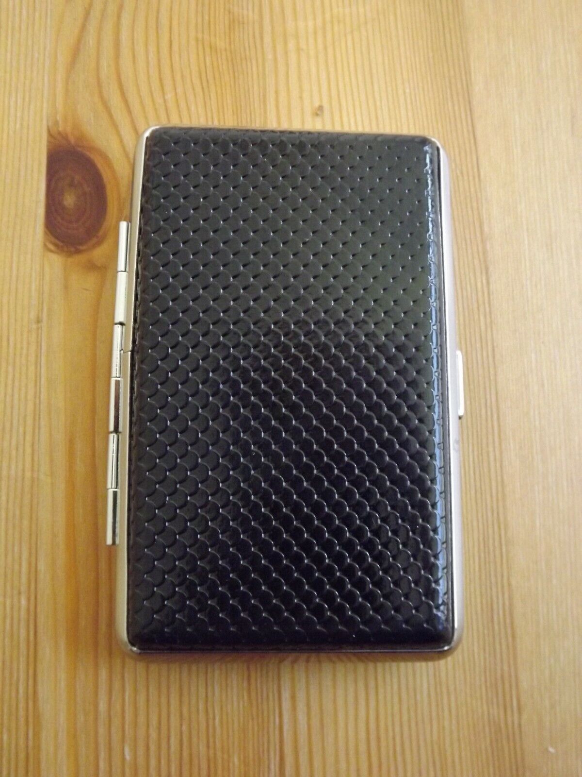 Metal Leather Snake Skin Pattern Double Sided King & 100's Cigarette Case