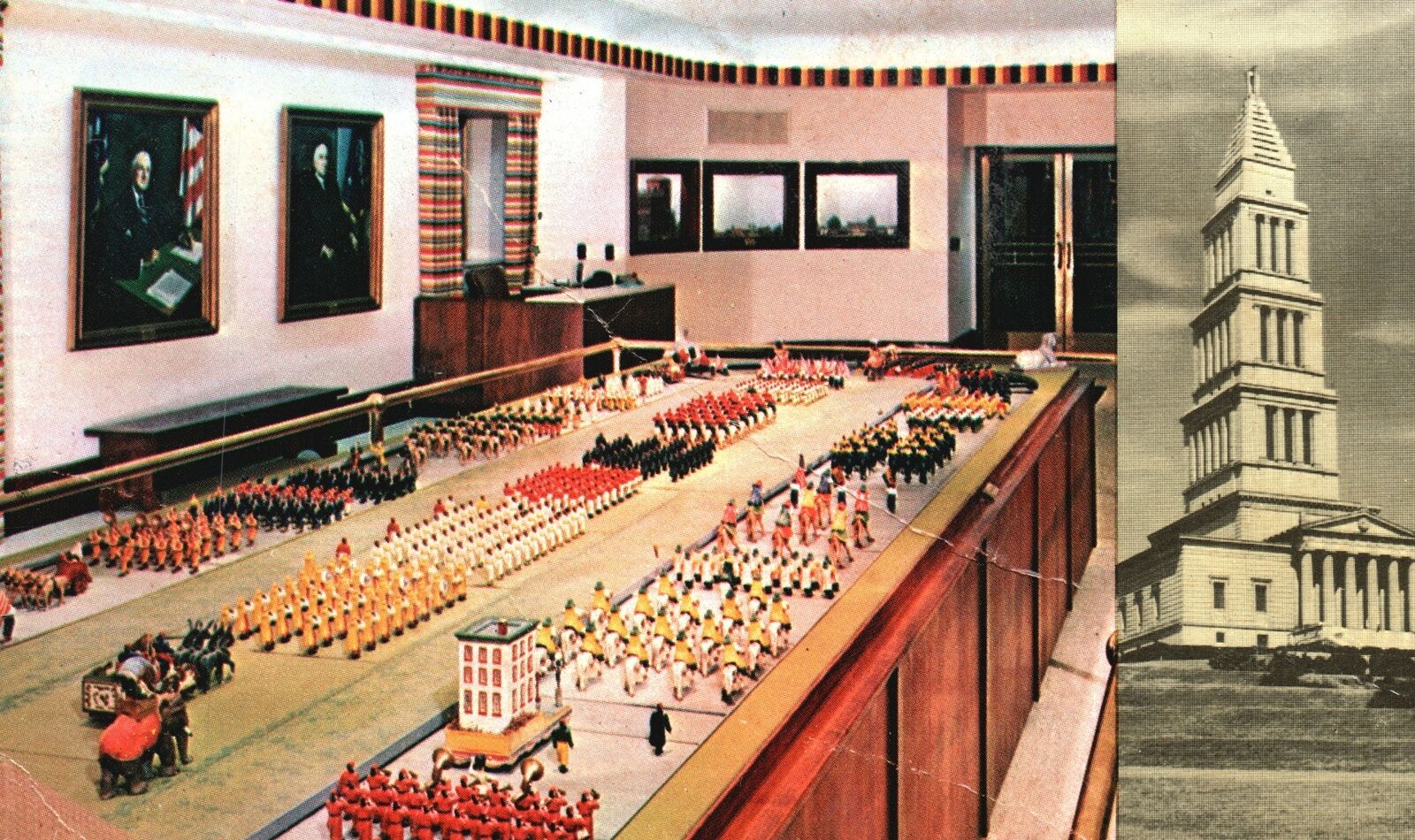 Postcard 1910's Mechanical Shrine Parade of Miniature Memorial Building Virginia