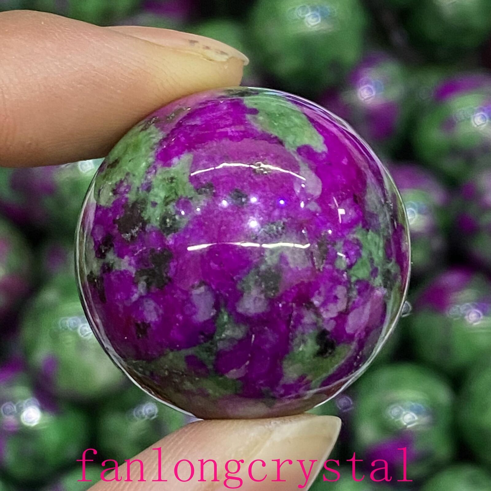 1pc Natural Zoisite Ball Sphere Quartz Crystal Mineral Gem Reiki Healing 30mm