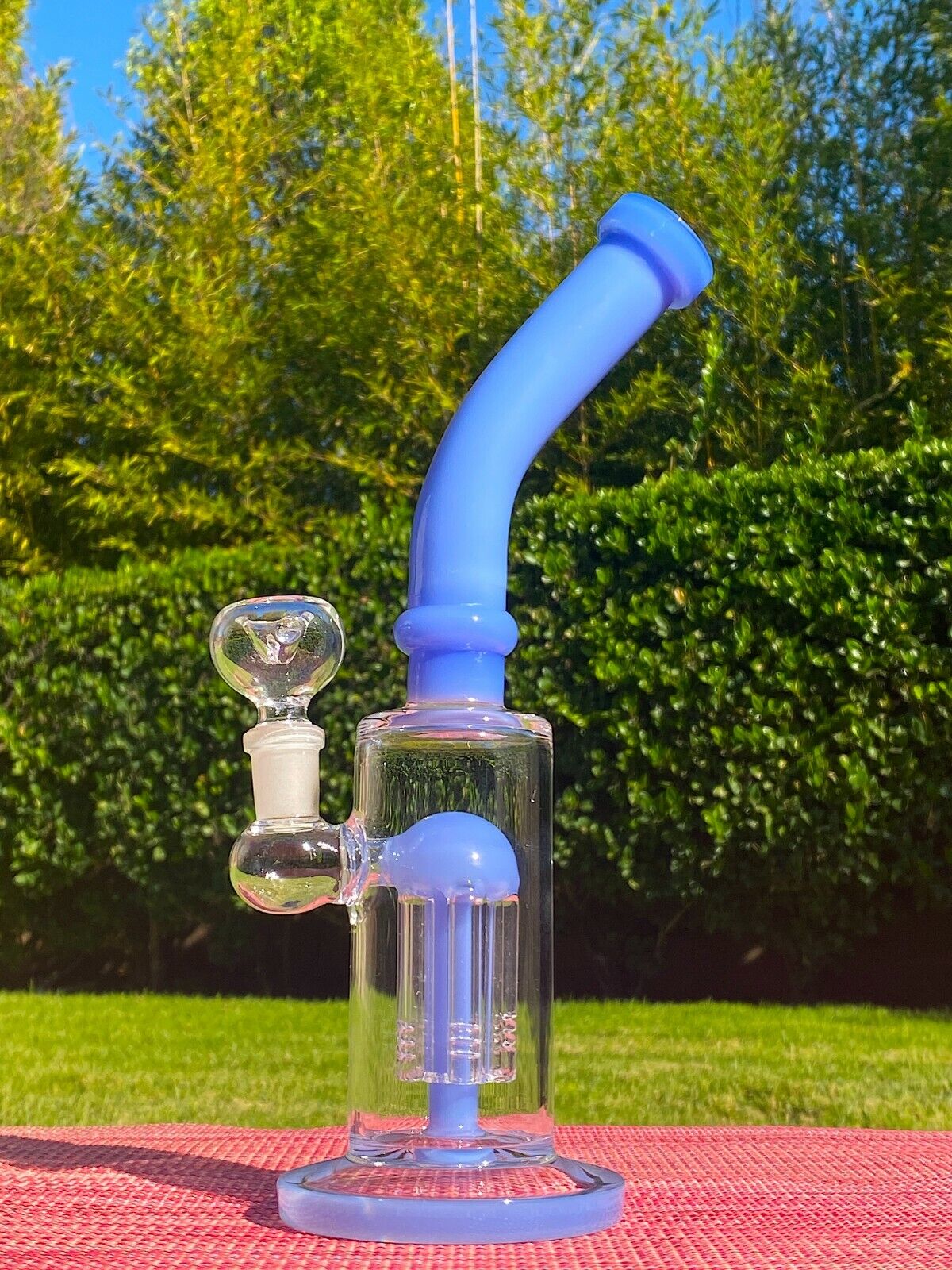 11 Inch Hookah Glass Water Pipe Bong W/ Large Percolator Bubbler & Bowl