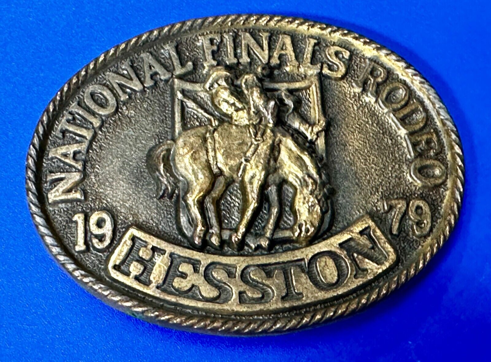 1979 NFR National Finals Rodeo Hesston Fifth Edition Commemorative Belt Buckle