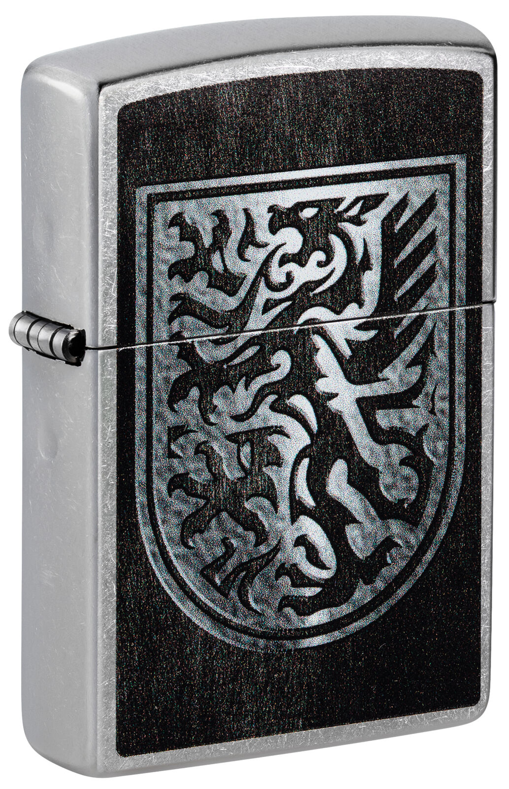 Zippo Dragon Shield Design Street Chrome Windproof Lighter, 48730
