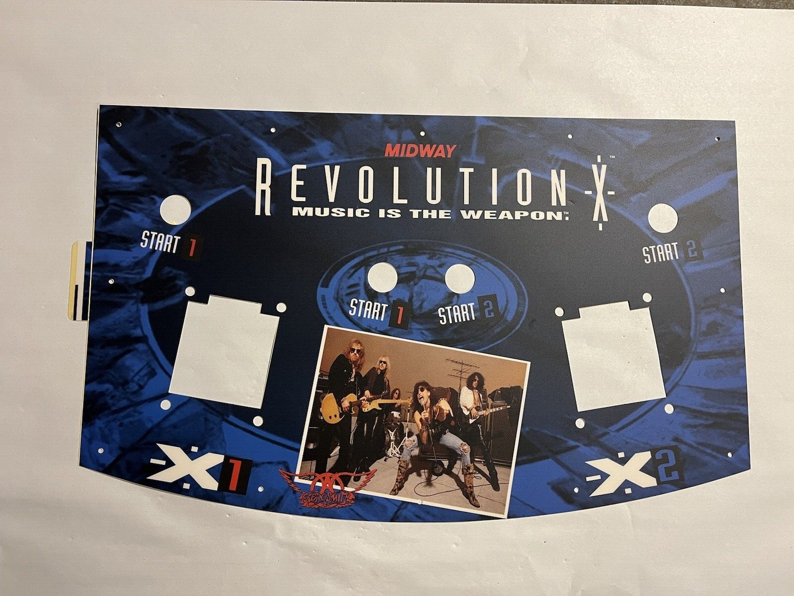 Revolution-X Arcade Game NEW OLD STOCK Control Panel Overlay Midway 1994