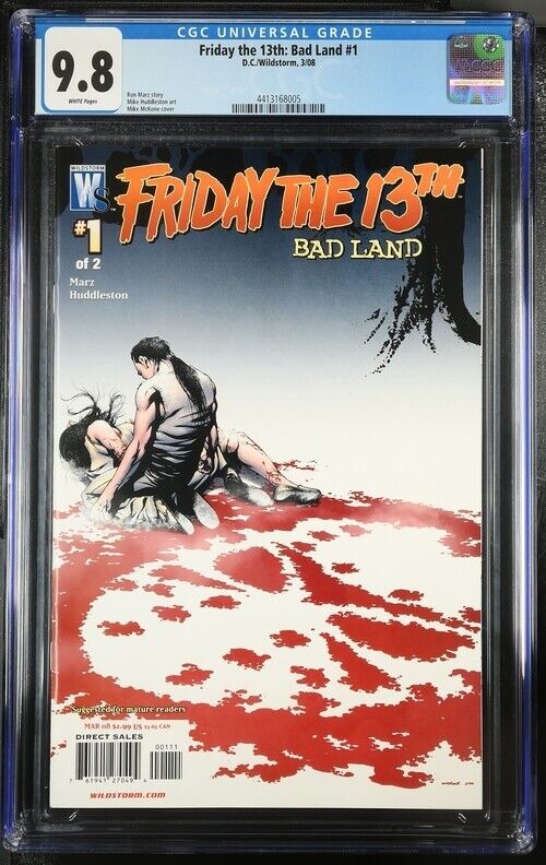 Friday The 13th: Bad Land #1 CGC 9.8 NM/M Rare Low Print WP DC/Wildstorm 2008