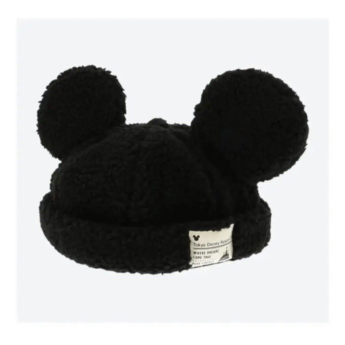 Japan Tokyo Disney Resort Store Ears HeadBand Hat Black Fluffy CAP park