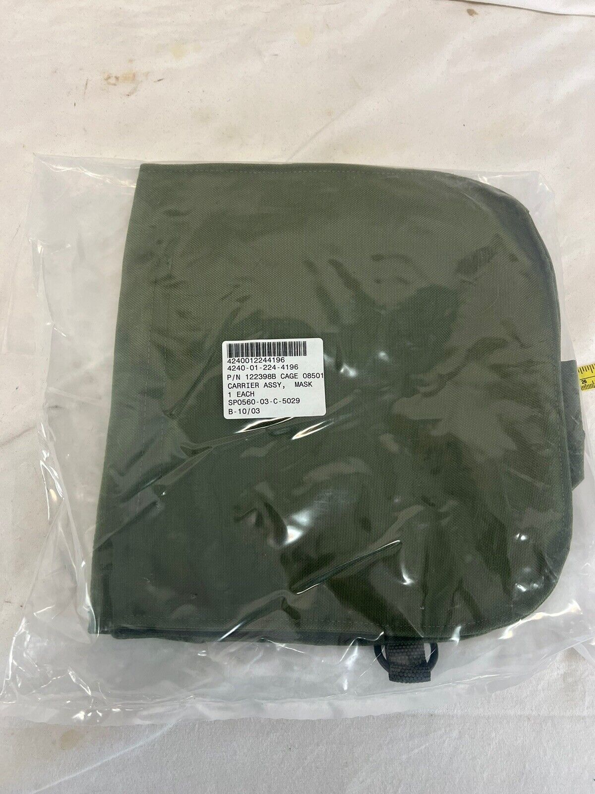 US Military M-40 Gas Mask Bag / Carrier, p/n 122398B, NIB