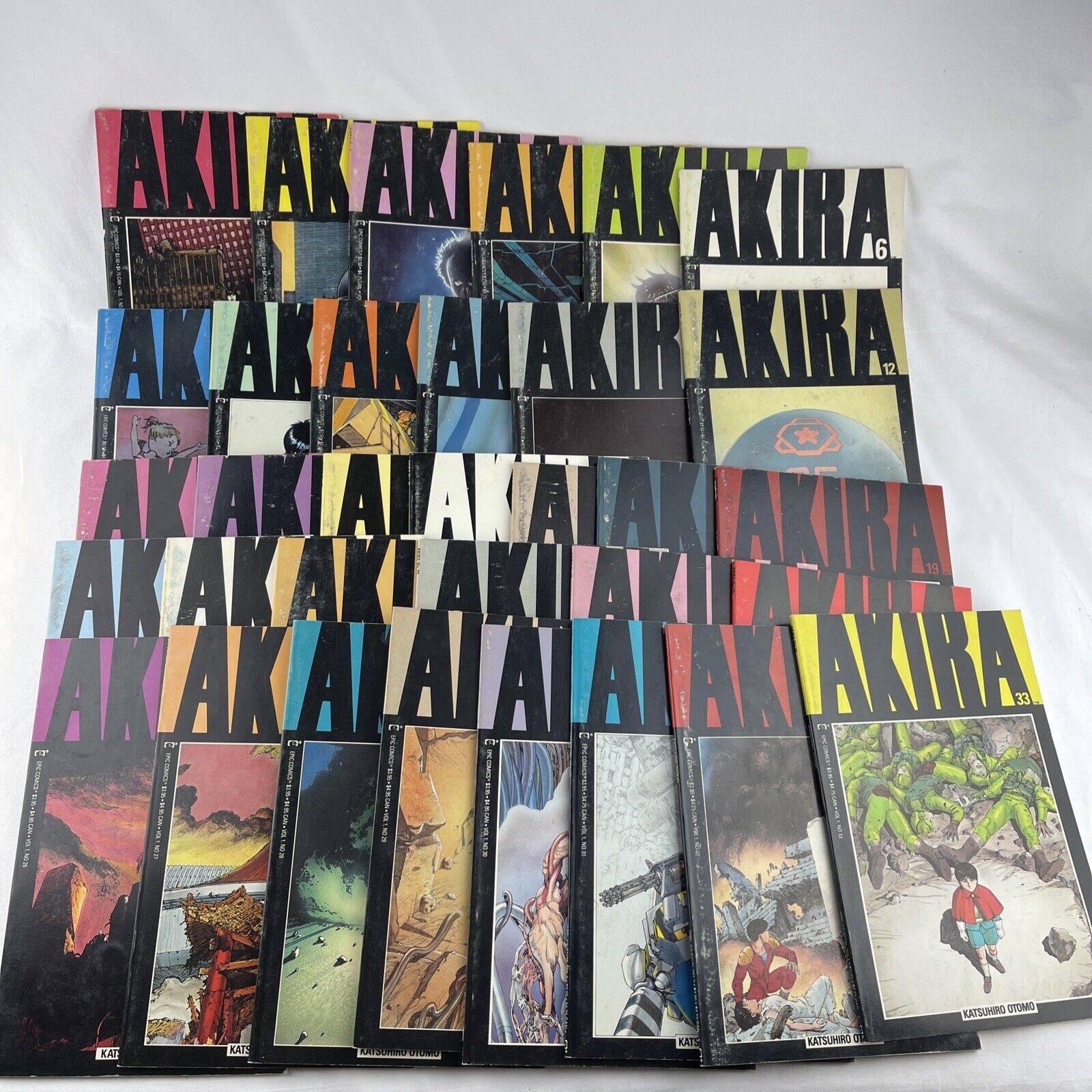AKIRA 1-33 Marvel Epic Comics Lot Katsuhiro Otomo 1988 Classic Manga