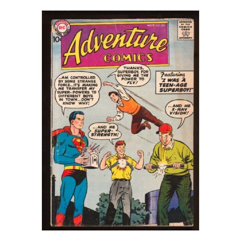 Adventure Comics (1938 series) #254 in Very Good minus condition. DC comics [a%
