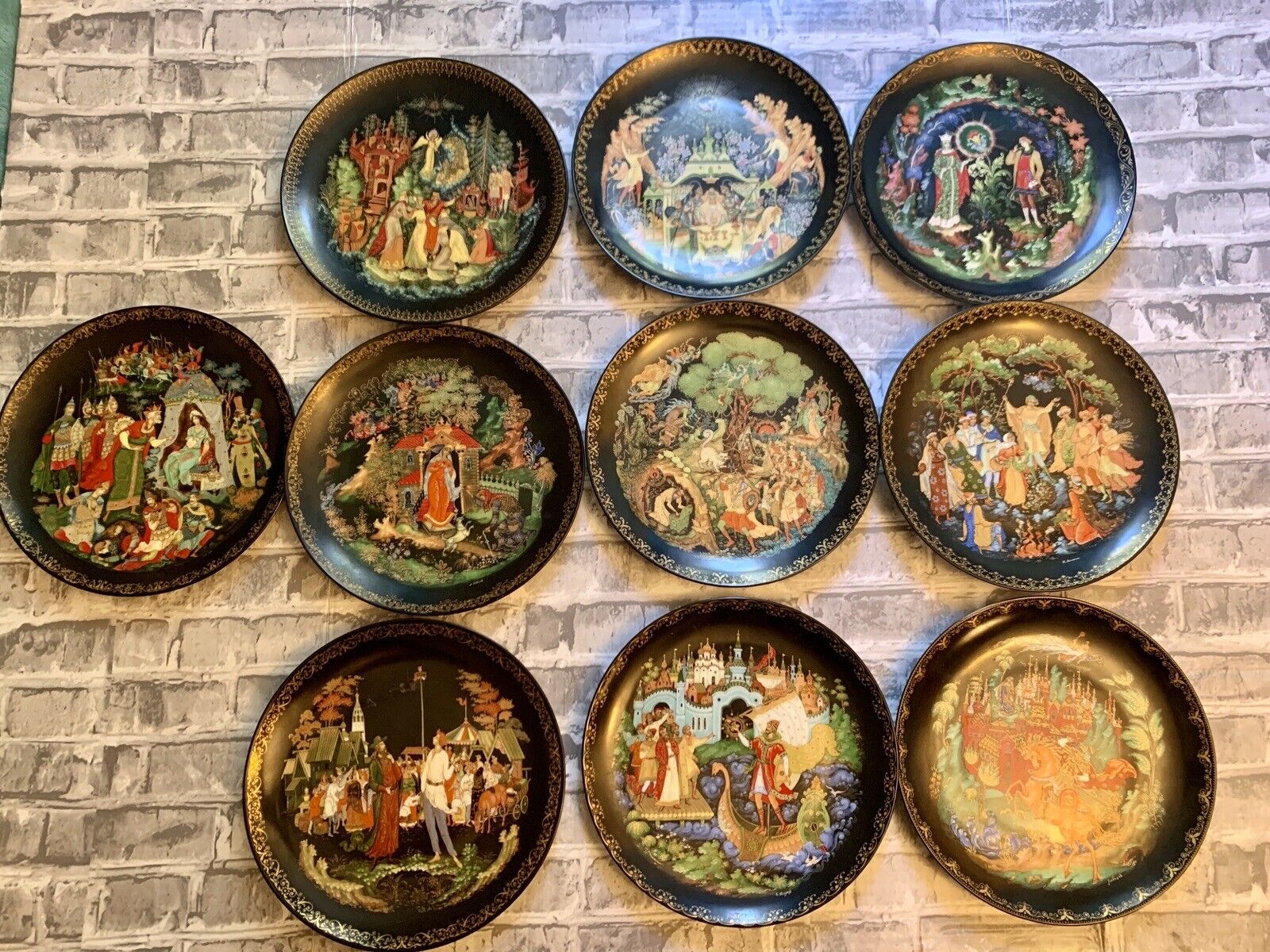 Vintage Bradex Russian Legends Fairy Tale Collector Plates Lot of 10 EUC