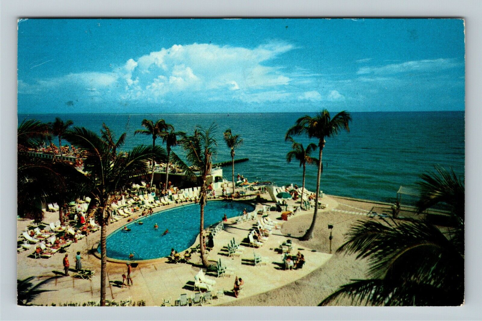 FL-Florida, Tropical Southern Coast, Poolside, c1985Postcard
