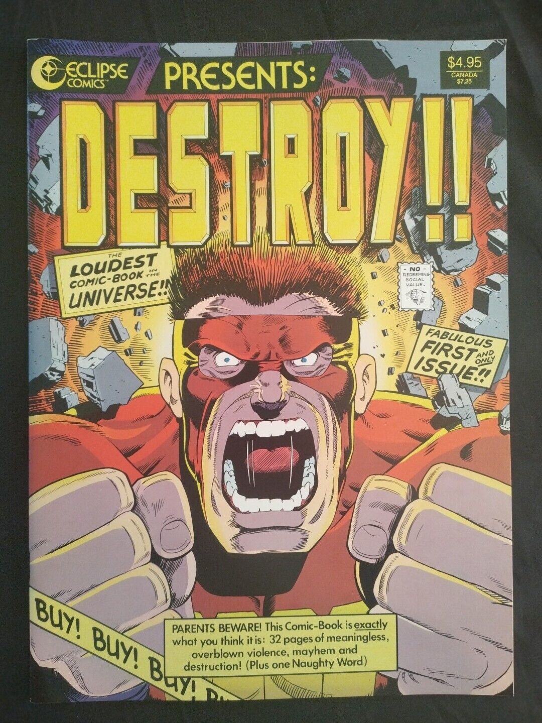 VINTAGE 1986 ECLIPSE COMICS PRESENTS DESTROY VOLUME #1 ISSUE #1 SCOTT MCCLOUD
