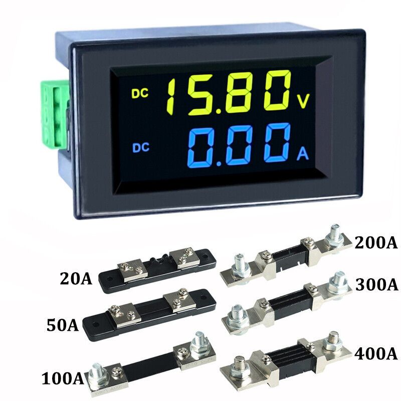 DC 0-600V 10A 20A 50A 100A LCD Digital Voltage Amp Panel Meter Voltmeter Ammeter
