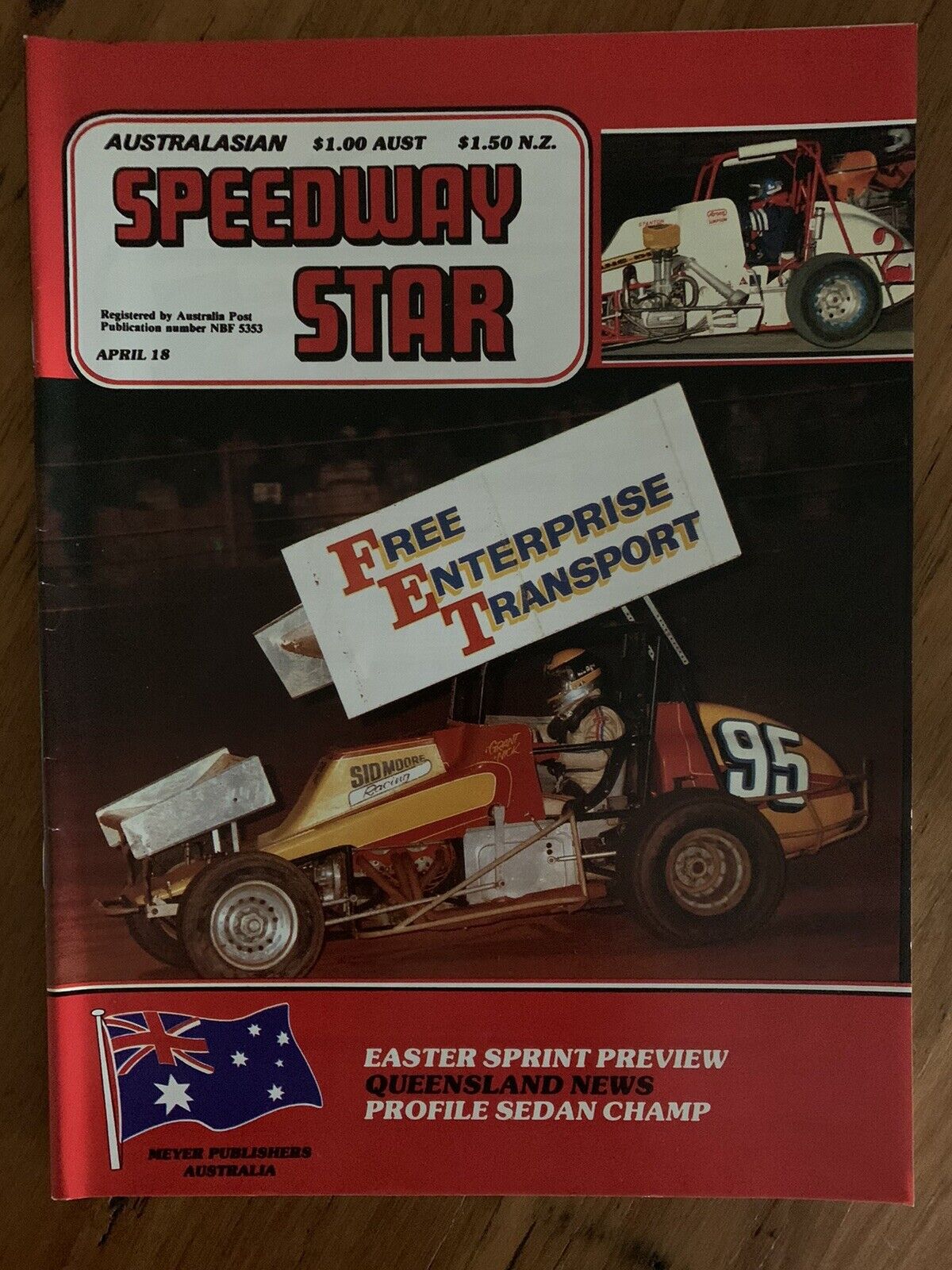 Australasian Speedway Star Magazine April 1985 Sliders SprintCars Sidecar Midget