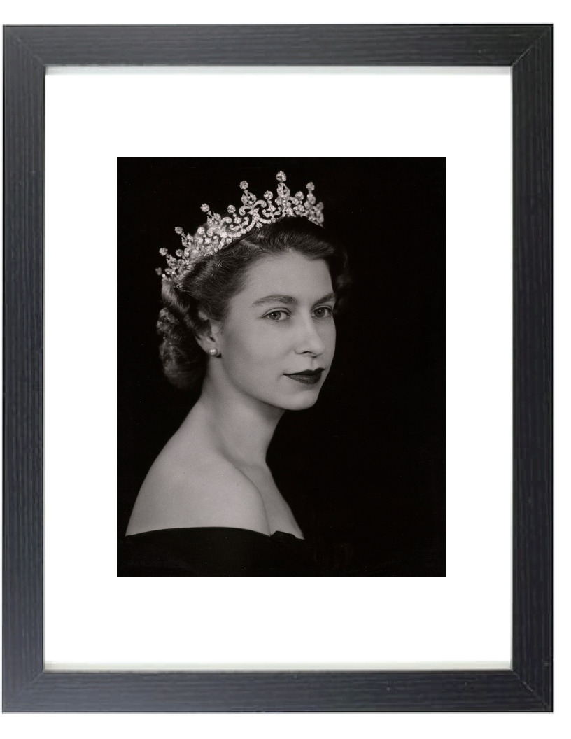 Her Royal Majesty Queen Elizabeth II Portrait Framed & Matted Picture Photo