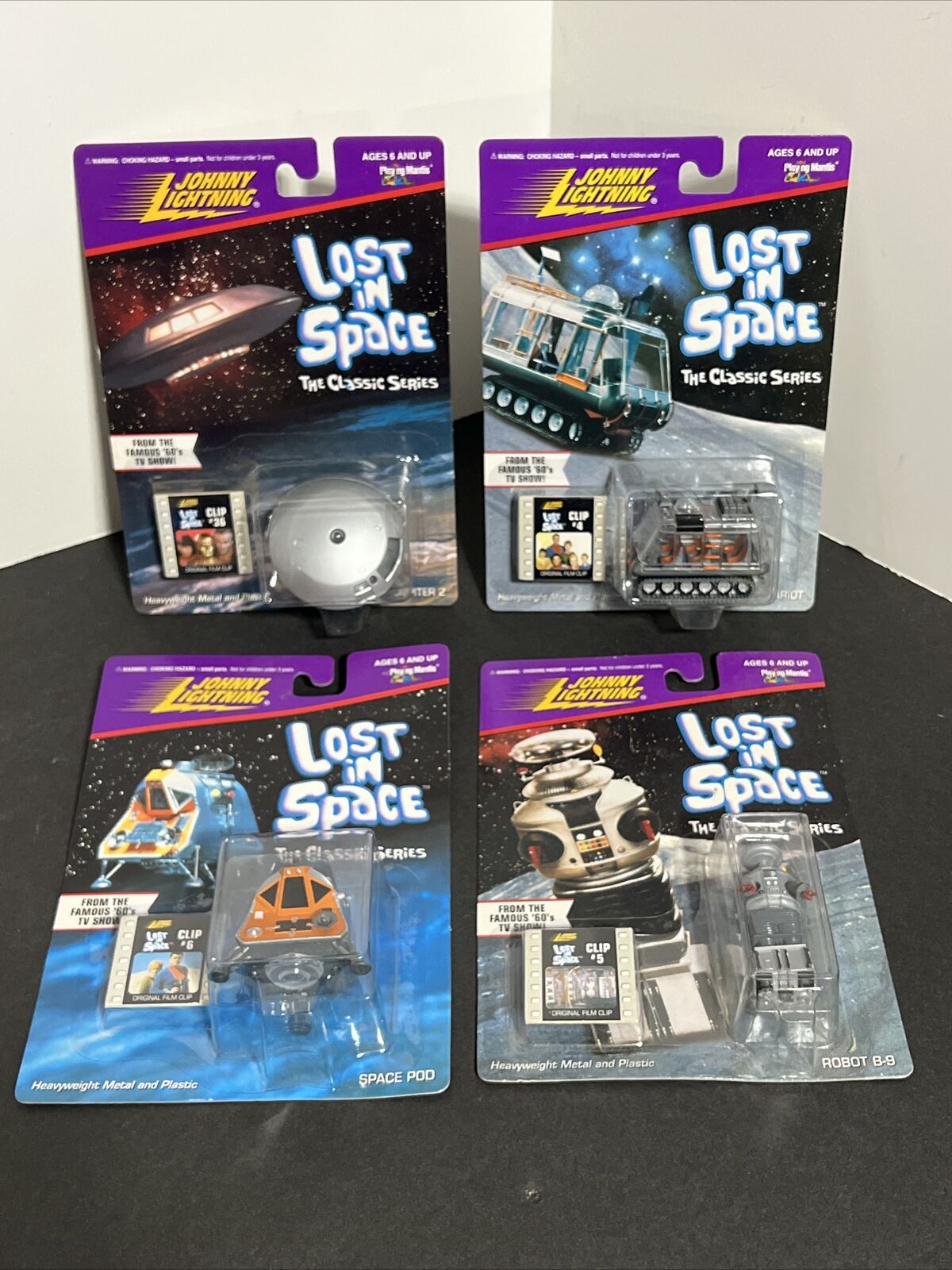 4 JOHNNY LIGHTNING LOST IN SPACE CLASSIC SERIES NEW DIE-CAST COMPLETE SET 1998