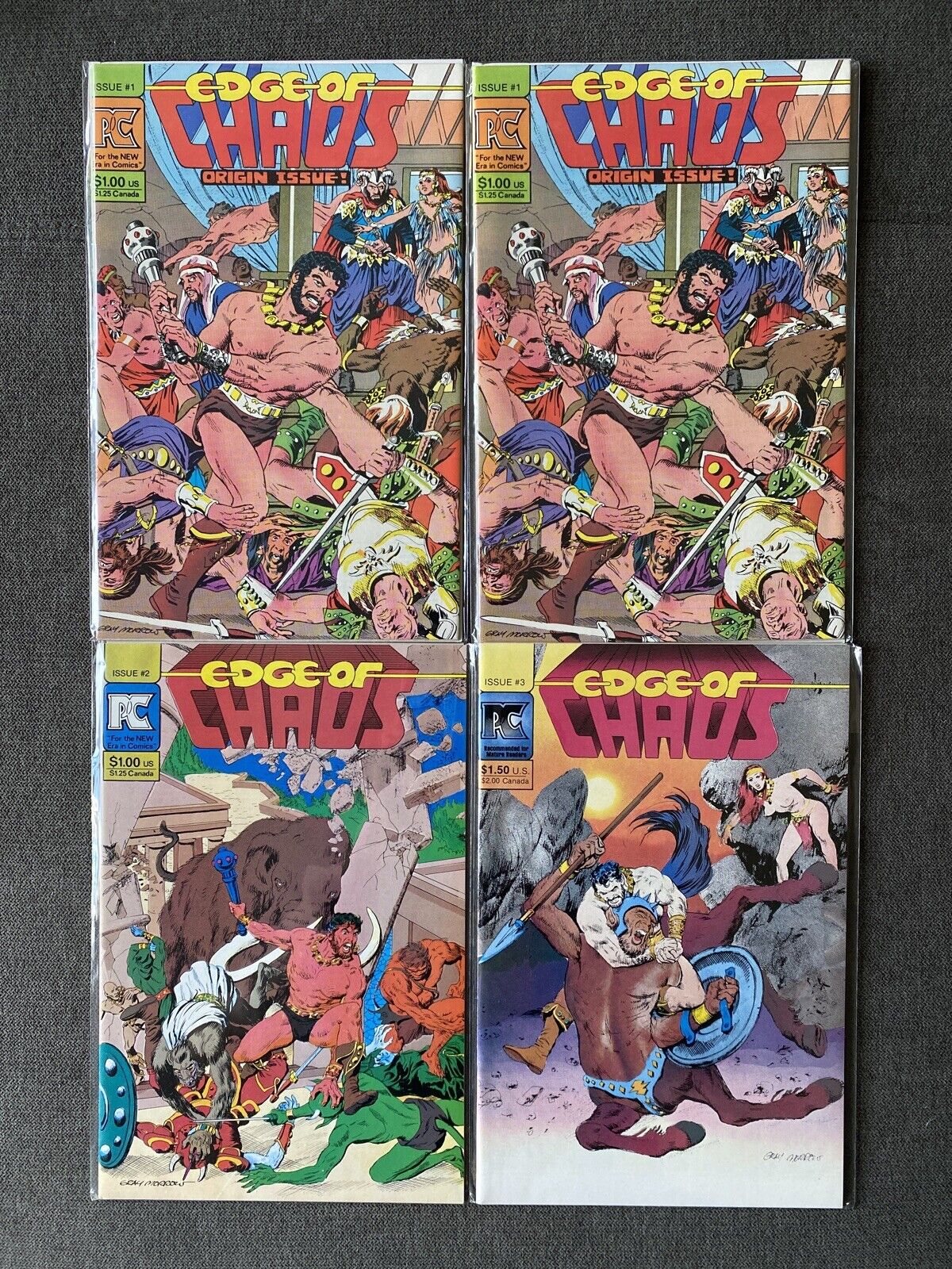 Edge Of Chaos #1-3 (2 Copies Of #1) Pacific Comics 1983 Lot Of 4