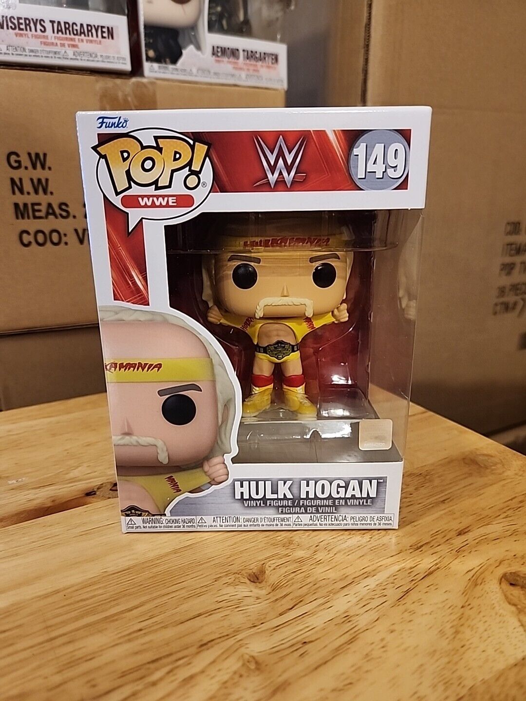 WWE Hulkamania Hulk Hogan with Belt Funko Pop Vinyl Figure #149 Mint