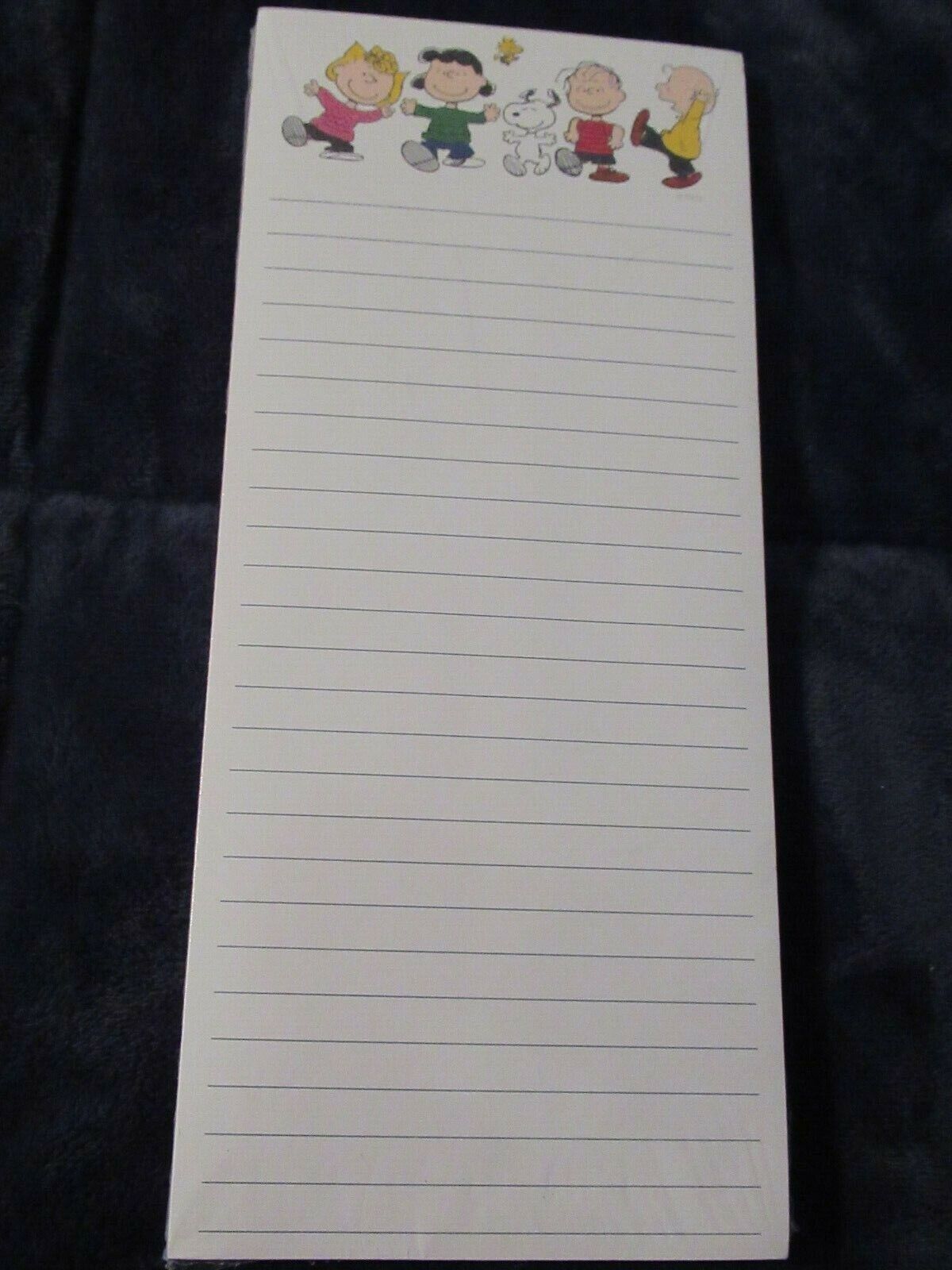 Peanuts Snoopy, Lucy, Linus & Charlie Brown Magnetic Note Pad-100 Sheets-New 