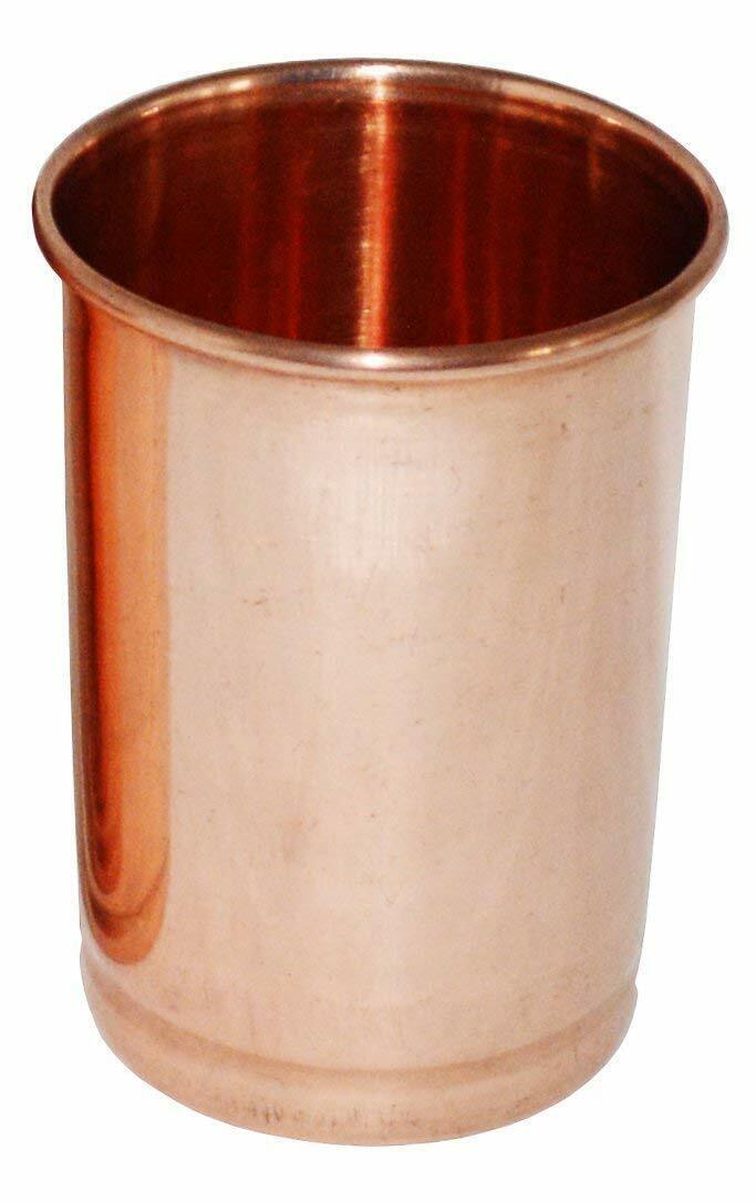 100% Copper Drinking Glass Cup Tumbler Mug 300 ml Ayurveda Health yoga 