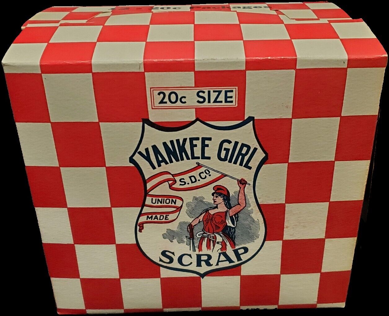 Vintage Yankee Girl  Tobacco Scrap Empty Box Great Shape Advertising Box 