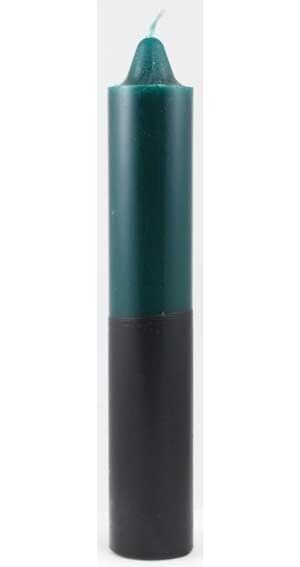 Green and Black Reversible Pillar Candle