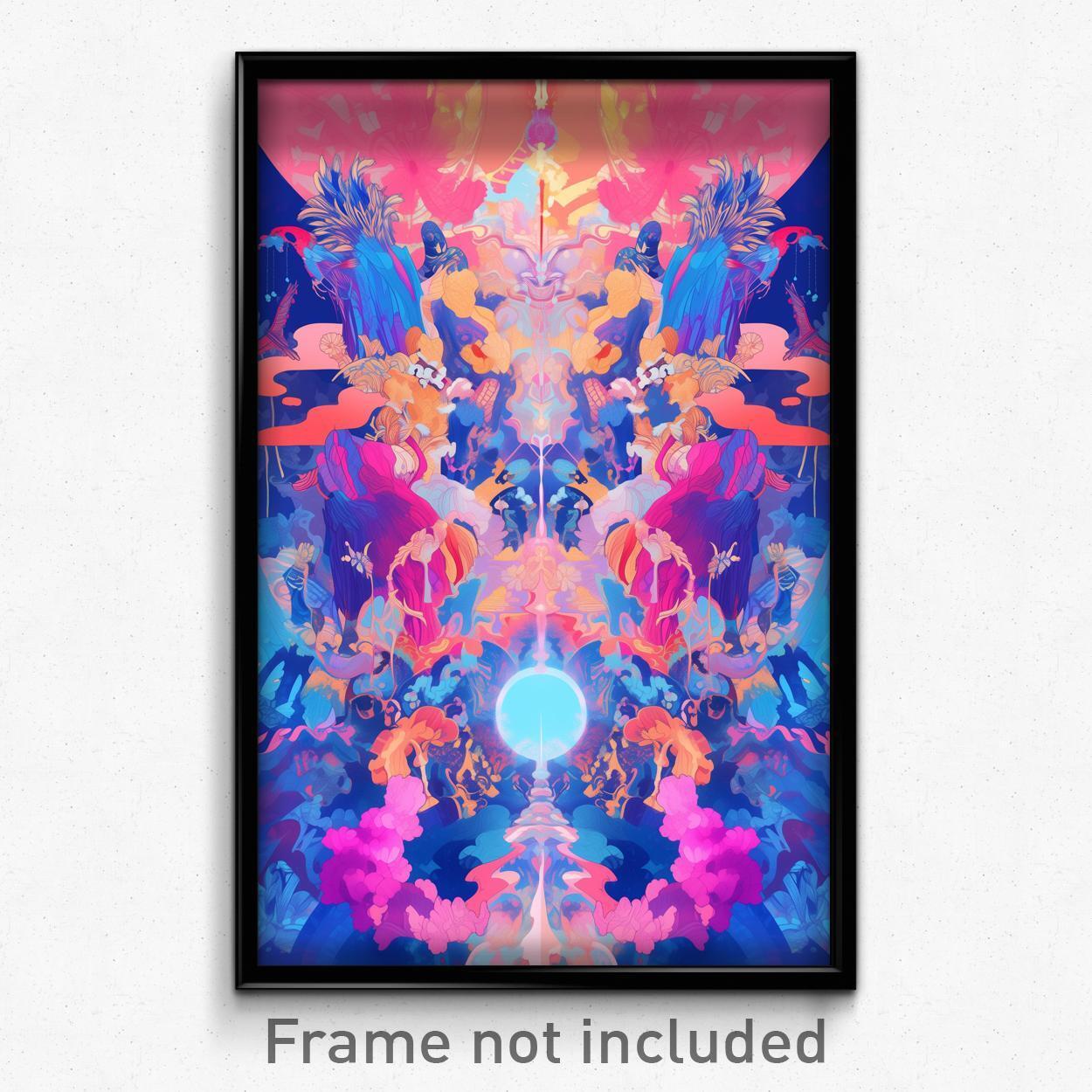 Art Poster - Kaleidoscopic Coop (Psychedelic Trippy Weird 11x17 Print)