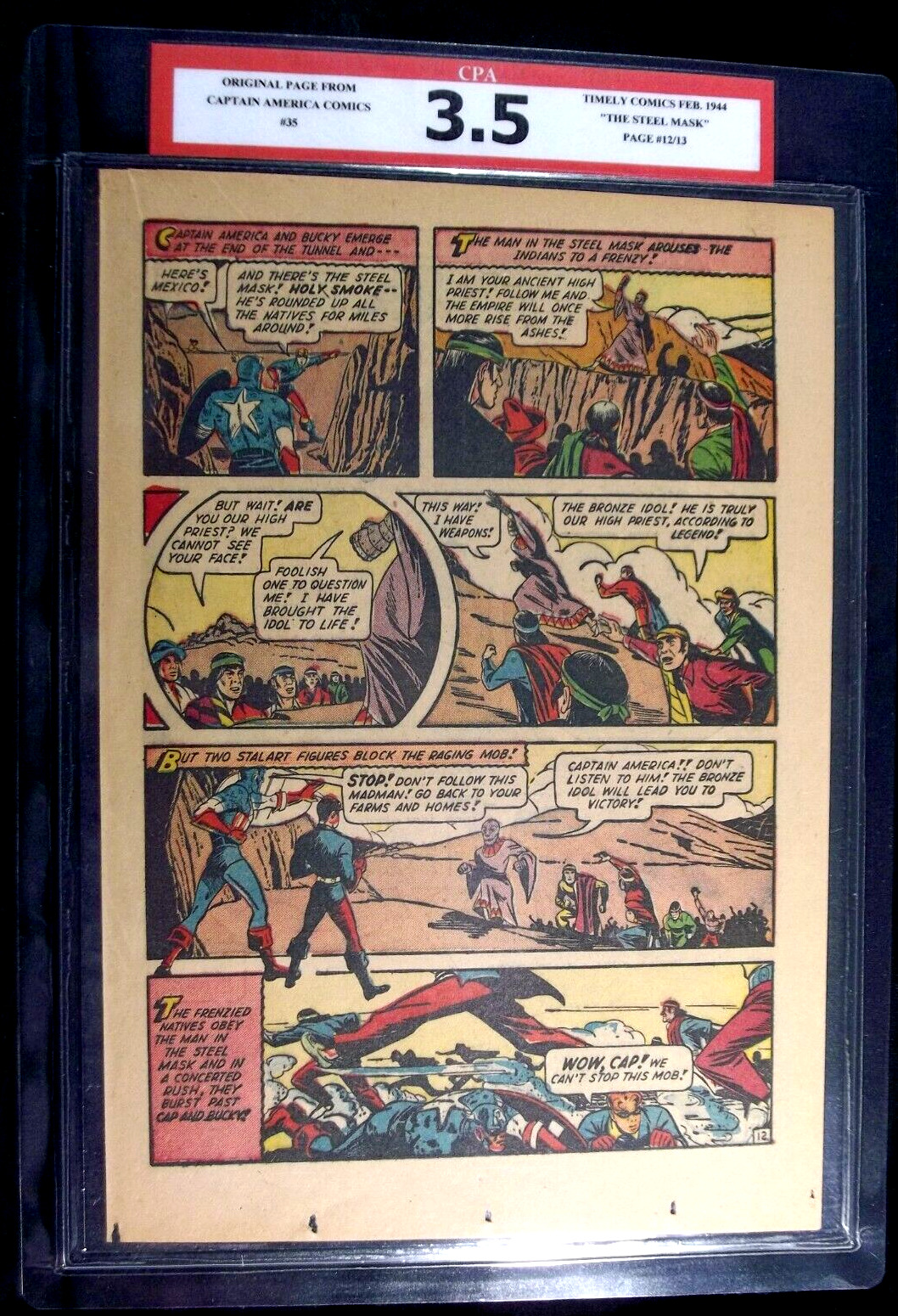 Captain America Comics #35 CPA 3.5 SINGLE PAGE #12/13 \