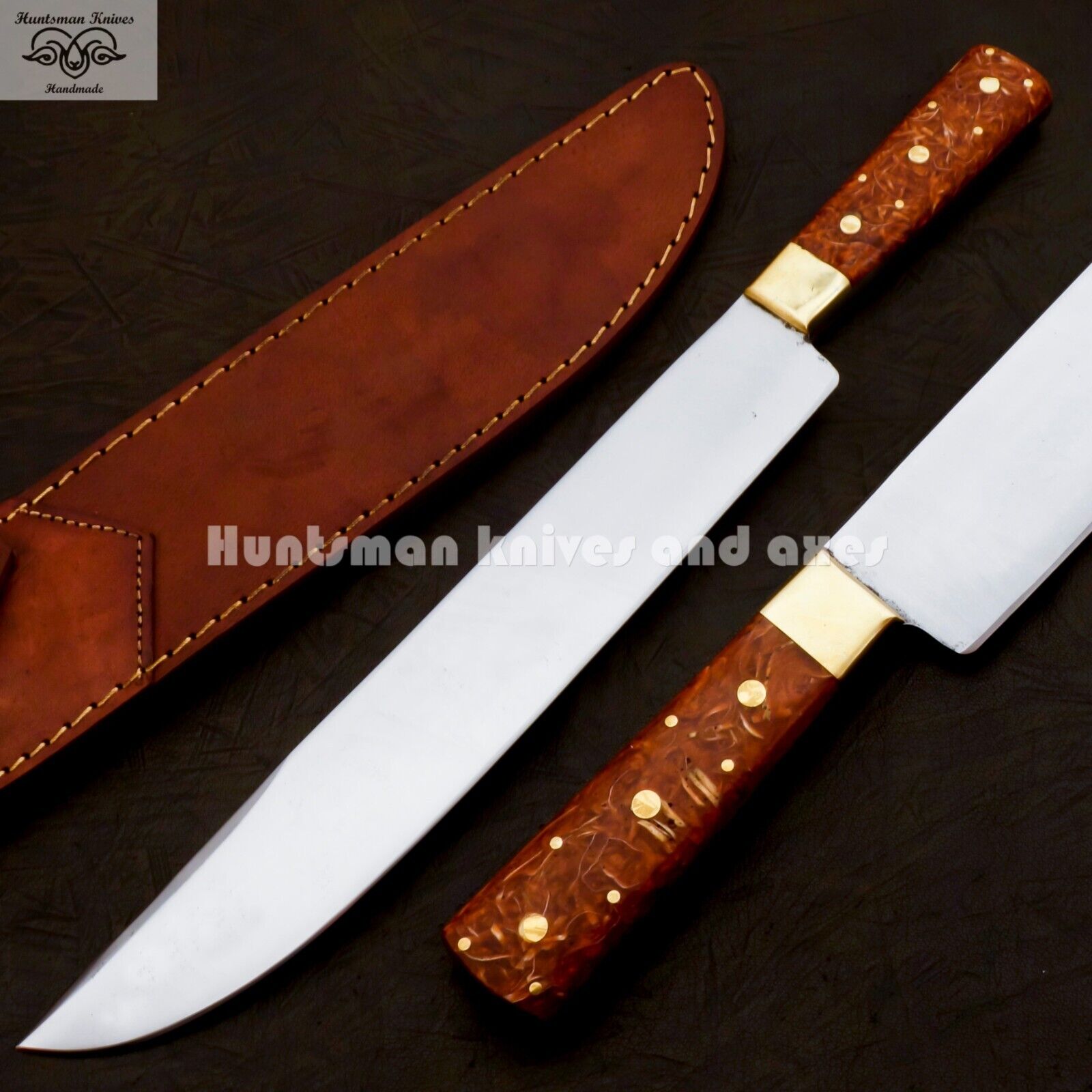 Custom Made Forged Spring Steel Edwin Forest BOWIE Replica W/Burgundy Resin