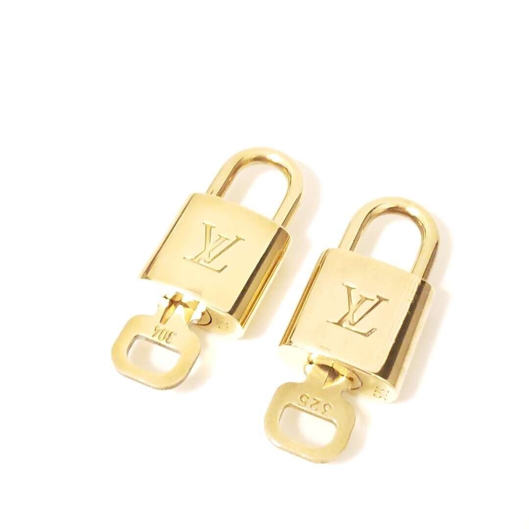 100% Authentic Louis Vuitton Shiny Gold 2 Locks and Keys