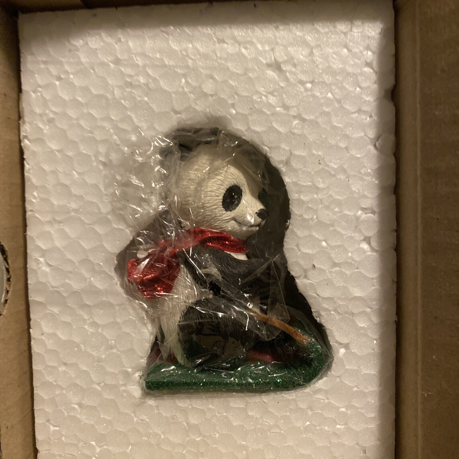 Smithsonian Danbury Mint Giant Panda Christmas Ornament.