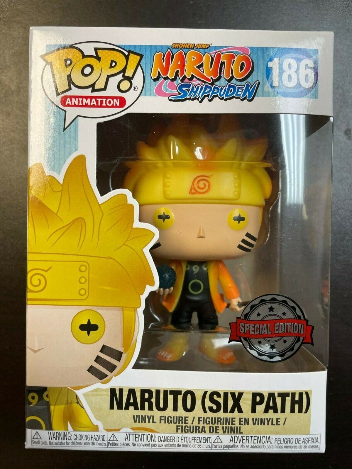 IN HAND FUNKO POP Naruto 186 Six Path Special Editon Glow REGULAR