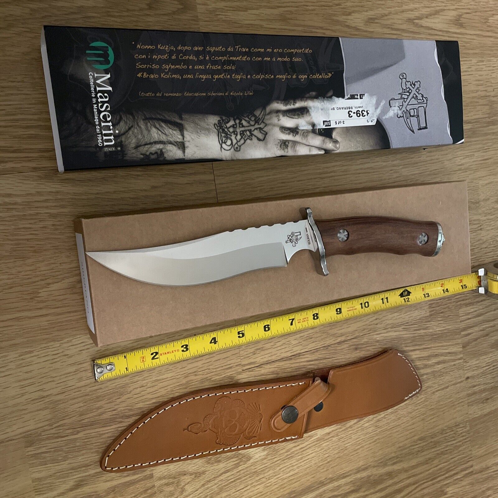 Maserin Siberiano Fixed Blade Knife MINT MiB w/ Sheath Made In ITALY Siberian