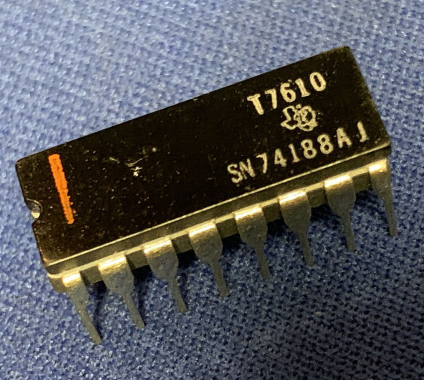 QTY-1 SN74188AJ TI 74188 VINTAGE 1976 14-Pin CERDIP COLLECTOR SPECIAL LAST ONE