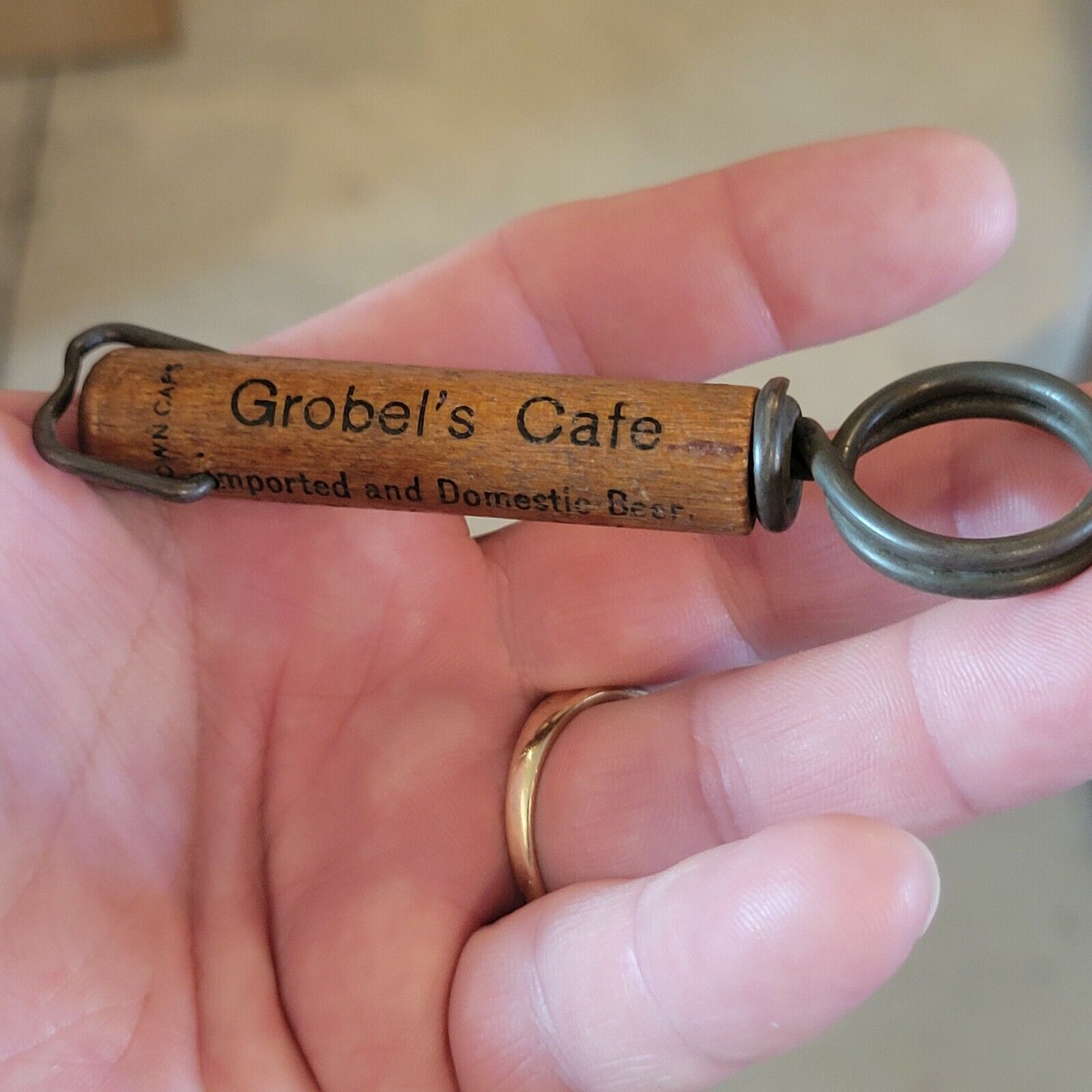 rare 1910 Grobel\'s Cafe Philadelphia PA advertisement beer bottle corkscrew