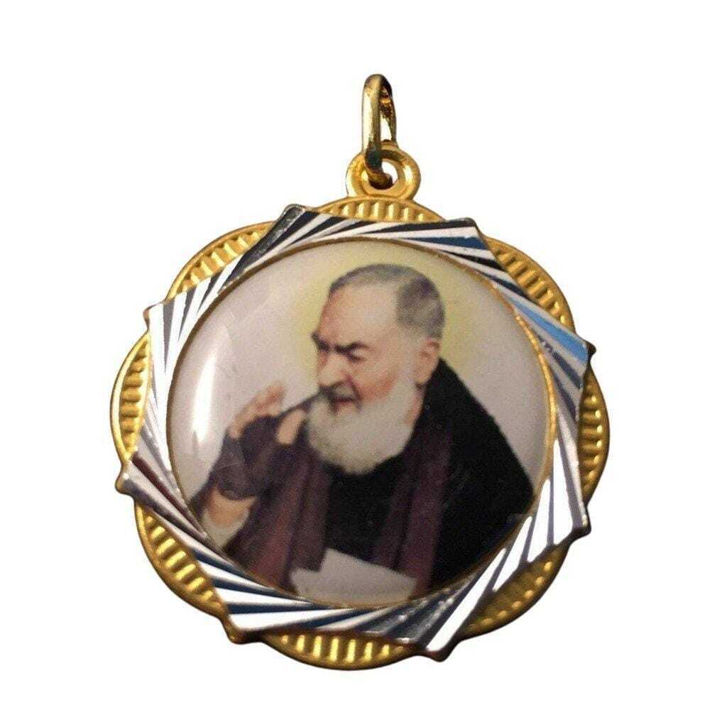 St. Padre Pio Vestment Medal Pendant - St. Father Pio Relic Ex-Indumentis