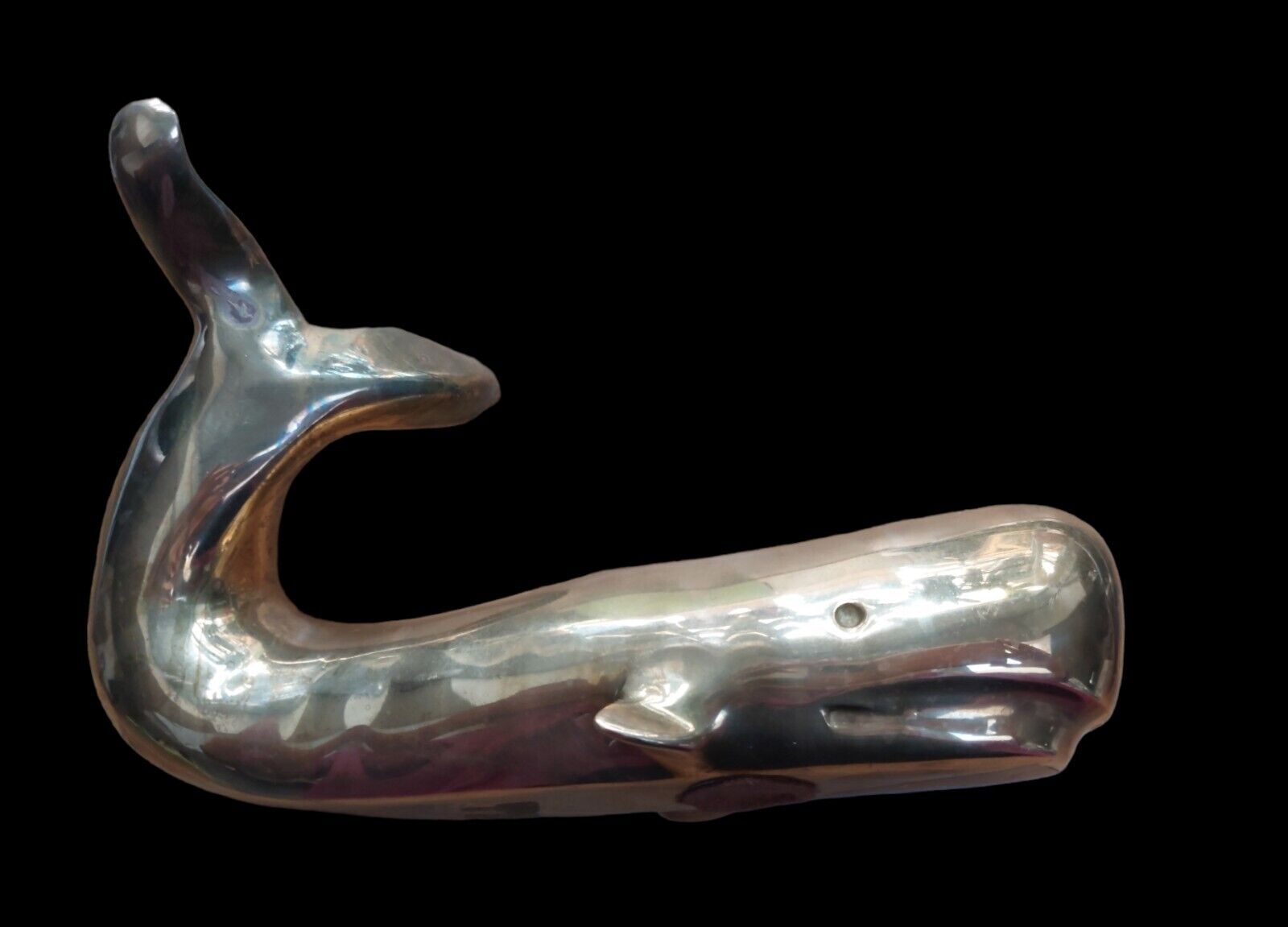 Sarreid Brass Sperm Whale Sculpture Spain Bookend 8-1/2\