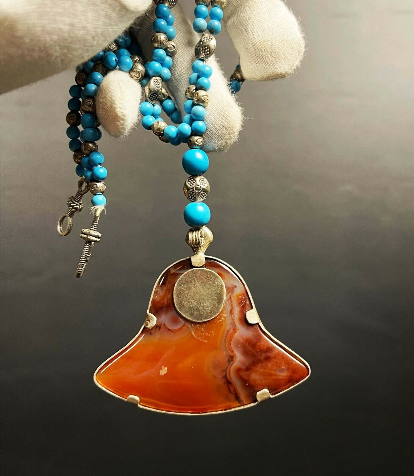 Marvelous Egyptian necklace made from The unique Healing Agate stone