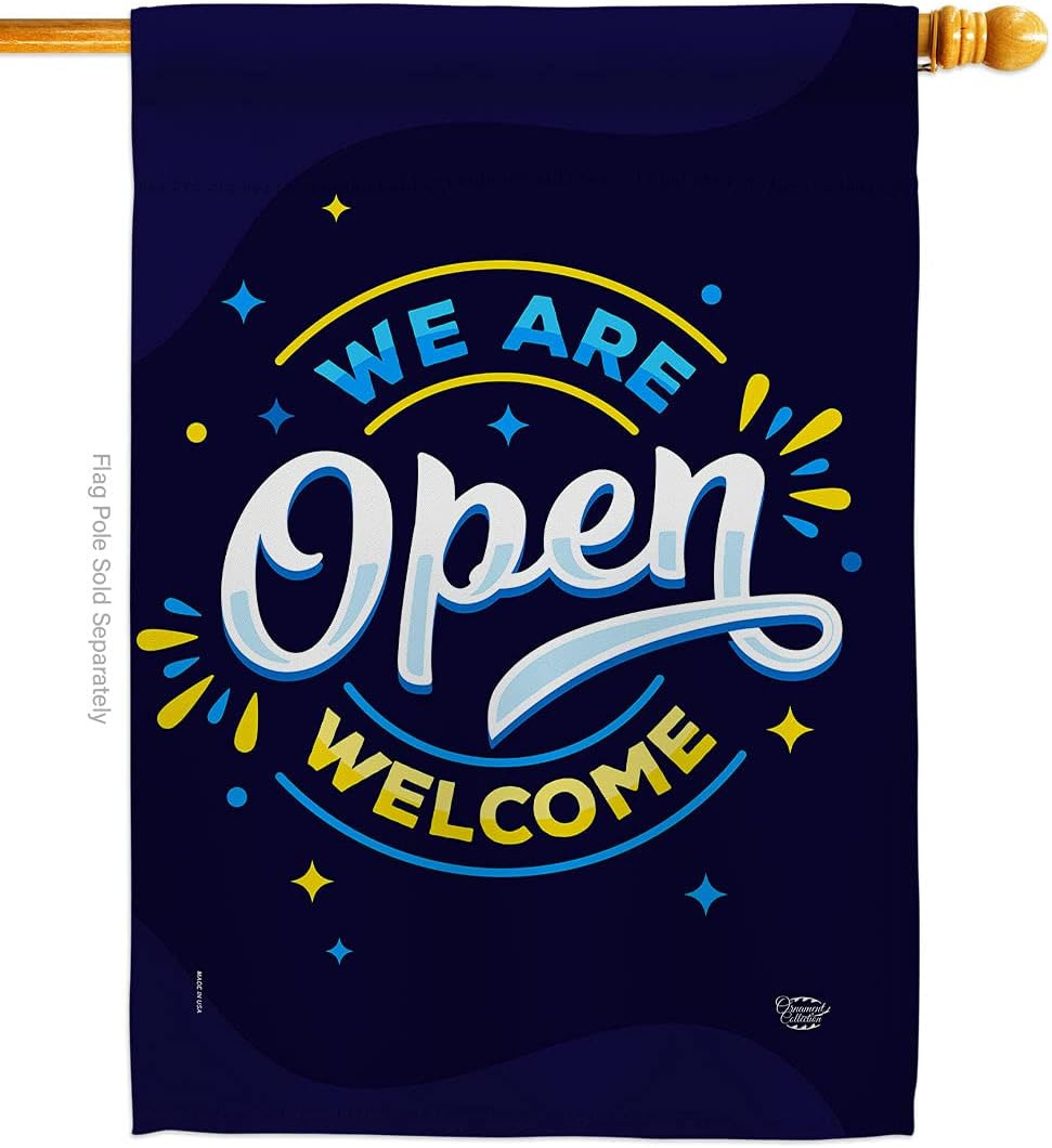 We Are Open House Flag Novelty Merchant Sale Store Retail Business Advertisement