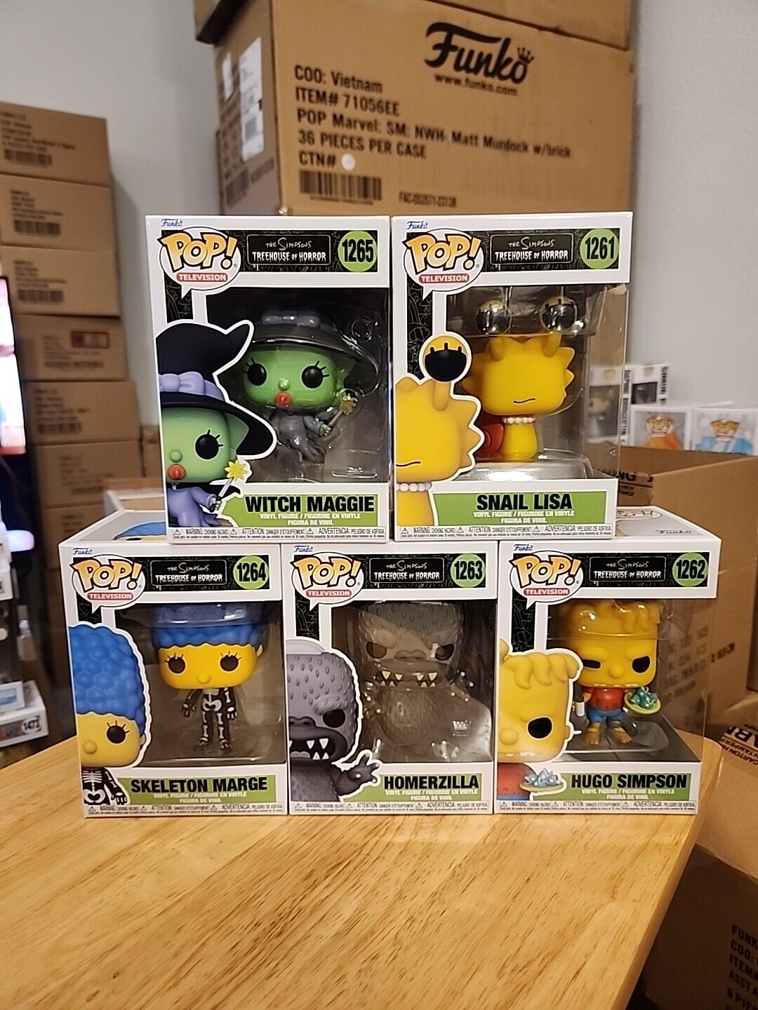 Funko Pop The Simpsons - Treehouse Of Horror - Complete Set Of 5 - Mint