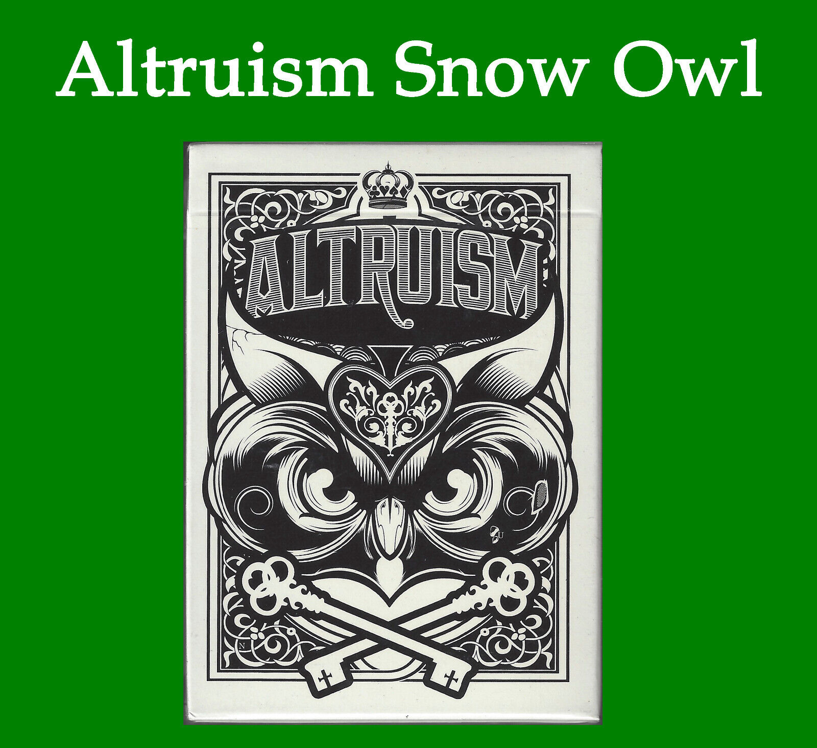 WHITE ALTRUISM SNOW OWL PLAYING CARDS - 1-Deck - The Blue Crown