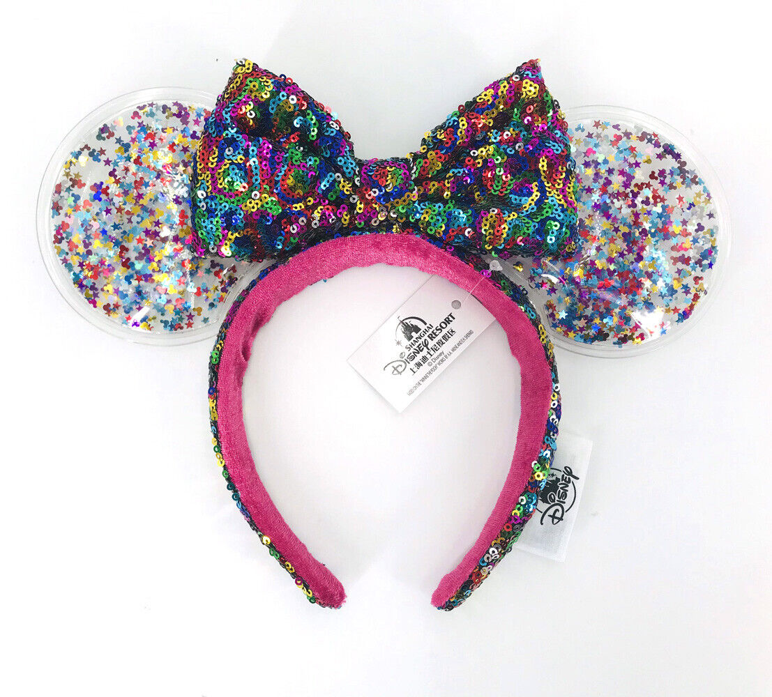 Rainbow Sparkle Disney Parks Star Confetti 2020 Minnie Ears Cute Party Headband