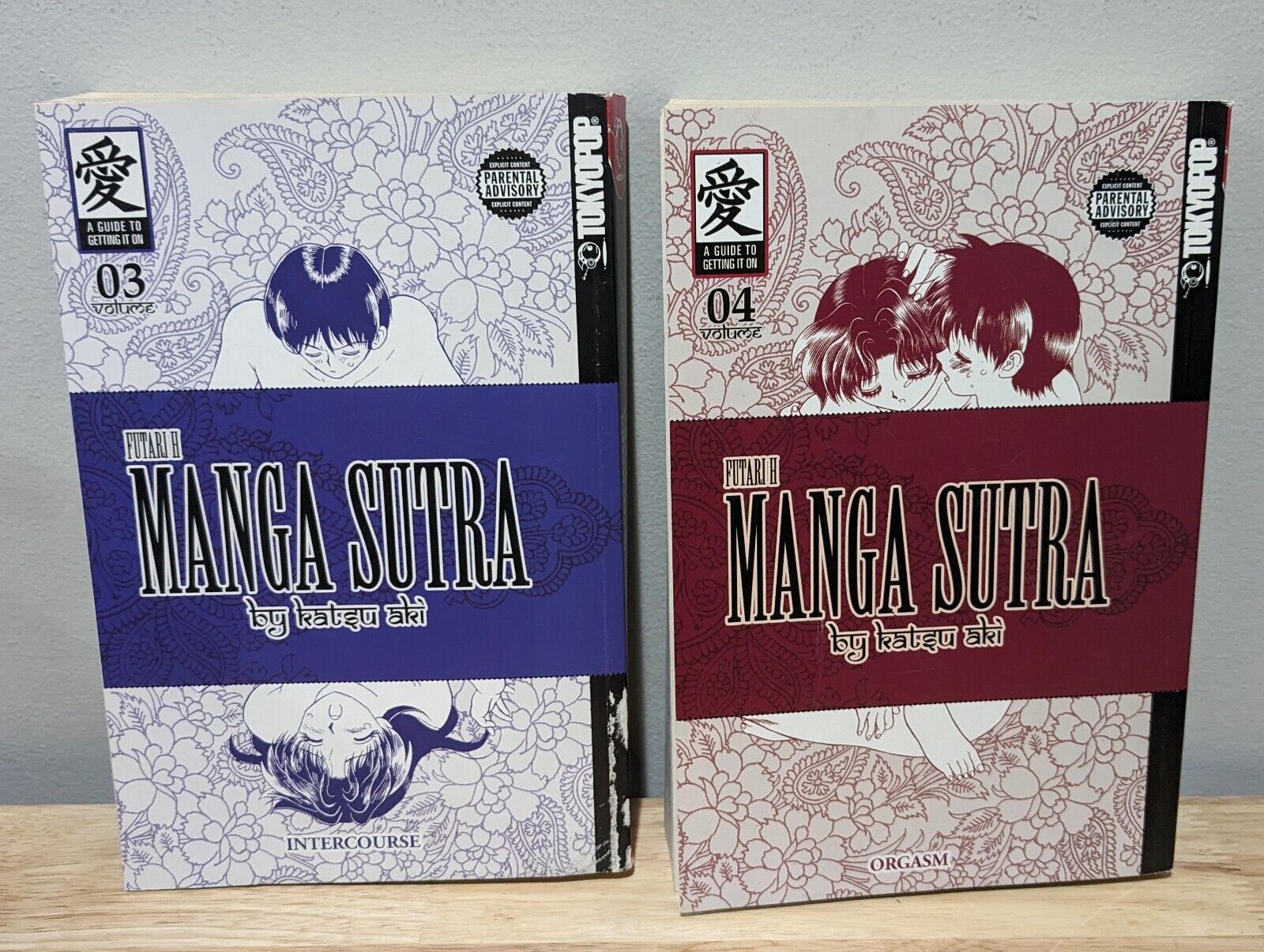 Manga Sutra Futari H Volumes 3 Intercourse & 4 Orgasm (English) Tokyopop Manga
