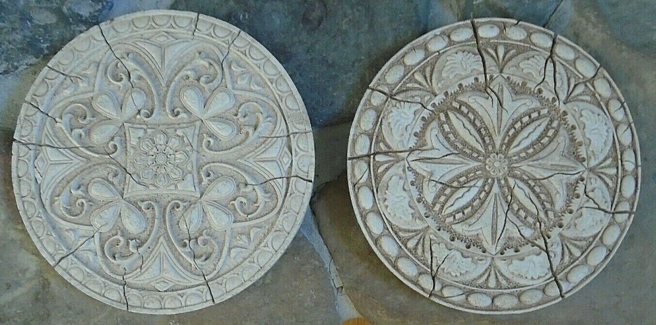 Round Antique Look Medallion Wall Decor Set of 2 Approximately 10