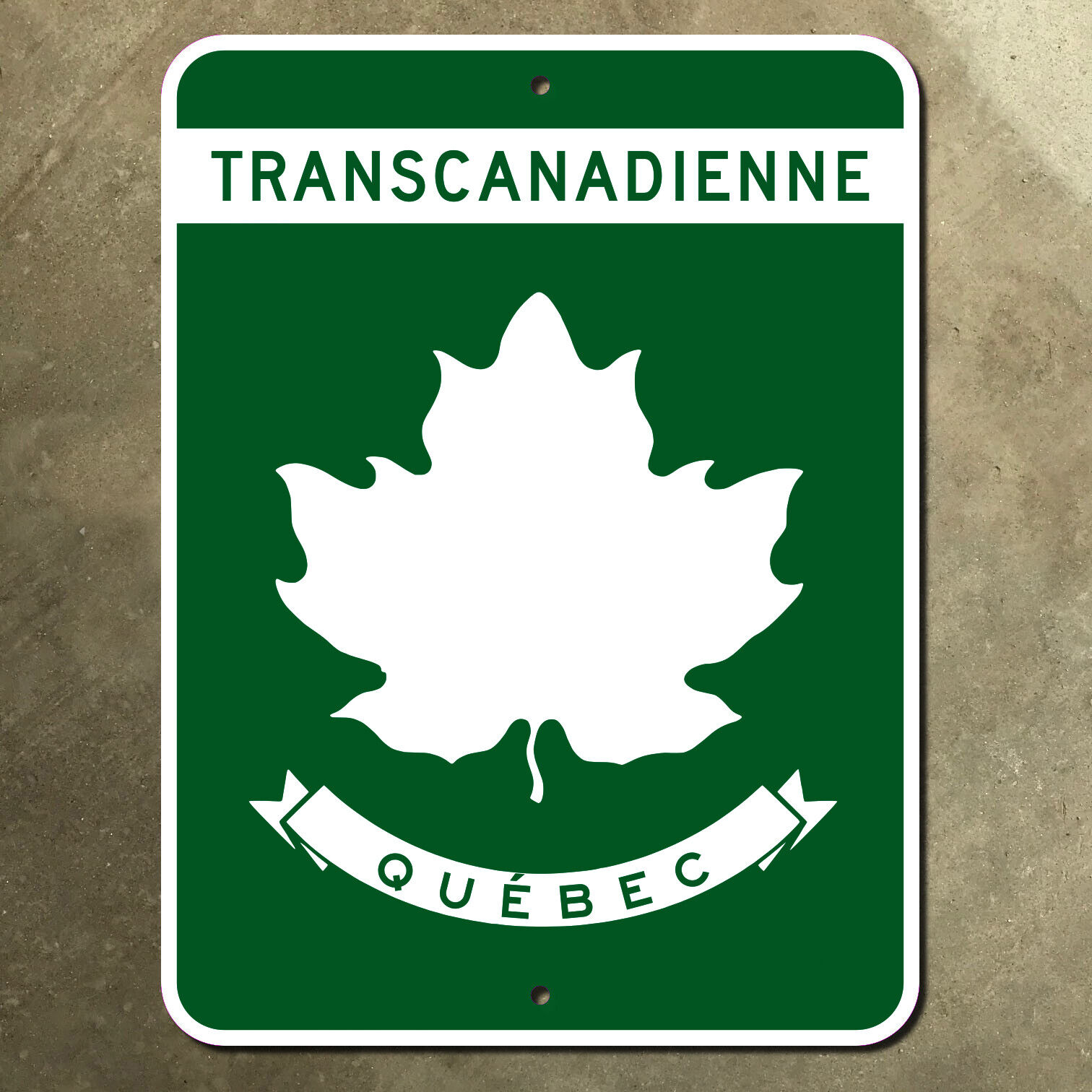 Trans-Canada Highway road sign Quebec 40 25 Montreal route marker 1980s 18x24