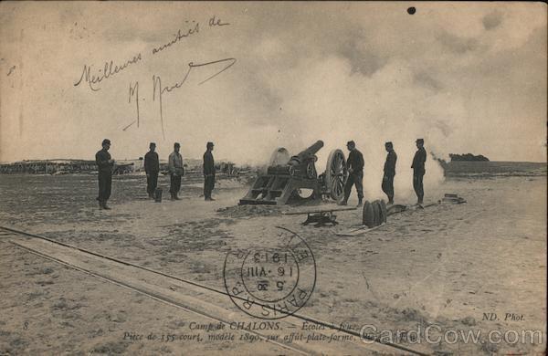France Camp de Chalons-Ecoles Postcard Vintage Post Card