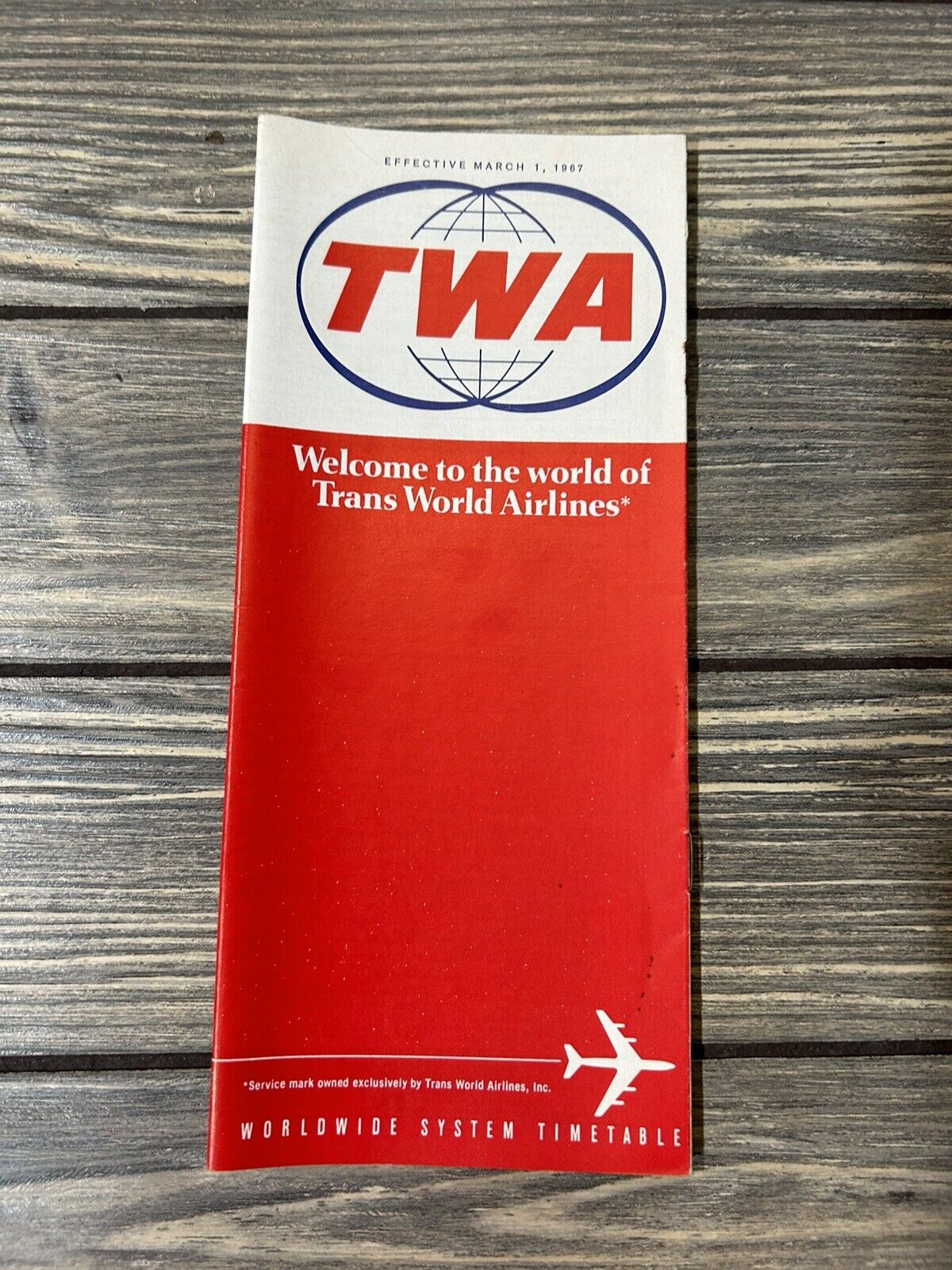 Vintage March 1 1987 TWA Worldwide System Timetable Brochure Pamphlet H